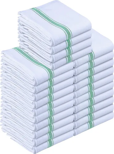 Miniatura 23 de Utopia Towels Juego de 12 paños negros de 15 x 25 pulgadas, 100% algodón hilado en anillo, altamente absorbentes y reutilizables, juego de barra