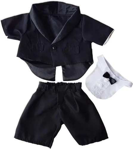 Traje de esmoquin de oso de peluche que se adapta a la mayoría de 14 a 18 pulgadas Build-A-Bear y haz tus propios animales de peluche