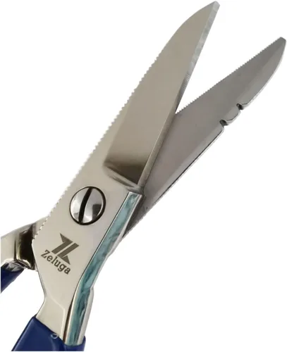 Miniatura 5 de Zeluga 12-229 Tijera de electricista de acero inoxidable resistente de 5 pulgadas con mango ergonómico