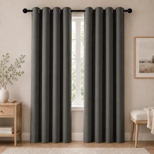 Miniatura 59 de Cortinas de oscurecimiento de habitación de 45 pulgadas de largo para dormitorio y sala de estar, cortinas térmicas aislantes con ojales