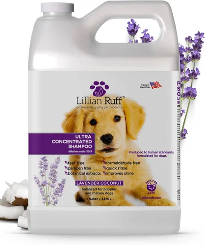 Miniatura 7 de Lillian Ruff PRO Formula Champú Ultra Concentrado para Perros – Hace 4 Galones/30 Botellas, Dilución 30:1, Champú Profesional para Mascotas