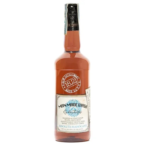 18.21 Man Made Original Absolute Mahogany 3-in-1 Body Wash, Shampoo, & Conditioner for Men, All Hair & Skin Types, Strengthens and Moisturizes in a