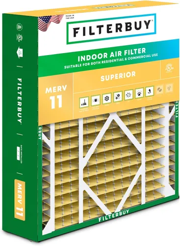 Miniatura 21 de Filterbuy Filtro de aire MERV 11 de 10 x 17 x 2 pulgadas para defensa superior de mascotas y alergias (paquete de 1), filtros exteriores plisados