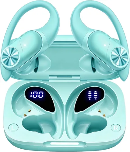 Miniatura 10 de PocBuds Auriculares Bluetooth Inalámbricos 80hrs Tiempo de Reproducción Estuche de Carga Inalámbrica Pantalla Digital Auriculares Deportivos