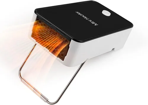 Calentador de espacio personal UCAN portátil, mini calentador de aire eléctrico para habitación, oficina, escritorio, color negro