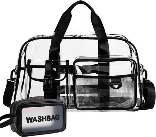 Miniatura 17 de Bolsa de Gimnasio Pequeña para Mujer, Bolsa de Lona de Viaje, Bolsa de Fin de Semana con Compartimento para Zapatos