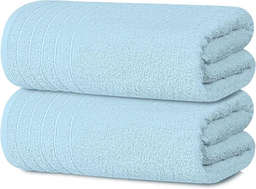 Miniatura 17 de Tens Towels - Paquete de 2 sábanas de baño extra grandes de 35 x 70 pulgadas, 100% algodón, más grandes y más ligeras, secan más rápido, súper Negro