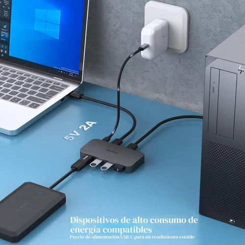 Miniatura 6 de Interruptor USB 3.0, Interruptor USB para 2 Computadoras Compartir 4 USB para PC, Ratón, Teclado, Impresora, Escáner, Selector de Interruptor KVM