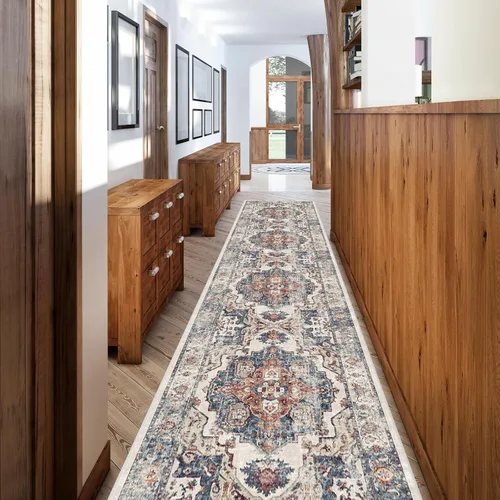 Miniatura 133 de Alfombra lavable para pasillo - 2x7 alfombras de cocina, alfombra para entrada, alfombra vintage, suave, alfombra antideslizante para piso, alfombra