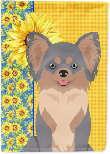 Miniatura 168 de Caroline's Treasures WDK5331CHF - Bandera de verano con diseño de girasoles rojos y blancos, manga grande, para porche, para colgar en la pared