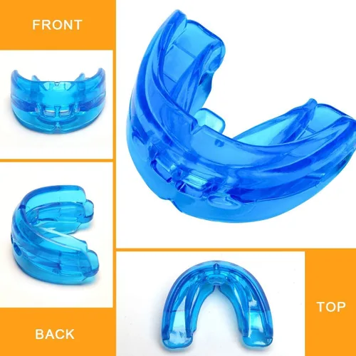 Miniatura 5 de Coolrunner Protector bucal de doble apoyo, protector bucal deportivo para jóvenes, protector bucal para jóvenes para protección de dientes