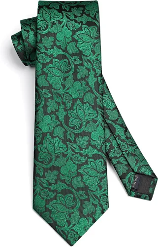 Miniatura 173 de Corbatas florales tejidas clásicas para hombre, corbata cuadrada de bolsillo, corbatas formales para hombres, boda con pañuelo