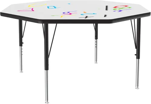 Miniatura 23 de Correll - Mesa rectangular de 24 x 36 pulgadas, mesa de actividades superior de borrado en seco, altura ajustable (19 a 29), laminado de alta