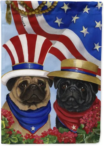 Miniatura 233 de Caroline's Treasures PPP3097CHF - Pijama de Navidad con diseño de bulldog francés para colgar en la pared, poliéster, tamaño de casa, multicolor