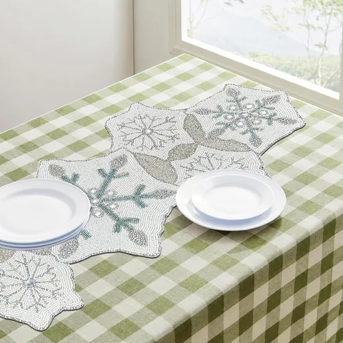 Miniatura 8 de Camino de mesa con cuentas de 36 pulgadas de diseño elegante infinito - Decoración de mesa para bodas, fiestas, días festivos, regalos y uso diario