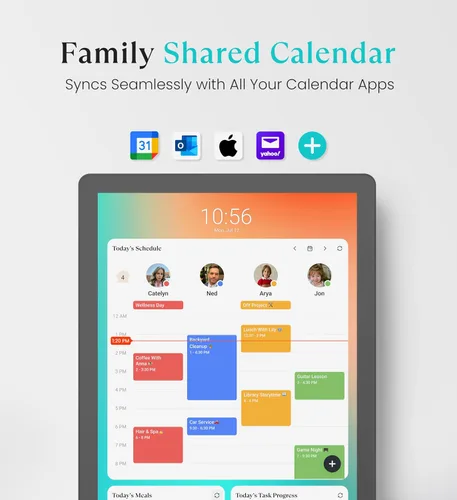 Miniatura 3 de Cozyla Mate Calendario Digital+ 2: Calendario de pared con pantalla táctil de 24 pulgadas, tabla de tareas personalizable, panel inteligente
