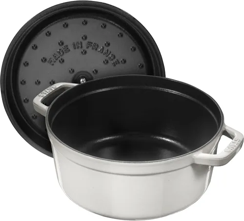 Miniatura 7 de staub La Cocotte Redondo 40501-412 Pico Cocotte Campagne redondo 9.4 pulgadas (9.4 in) Grande, fundición ambas manos, olla esmaltada, compatible