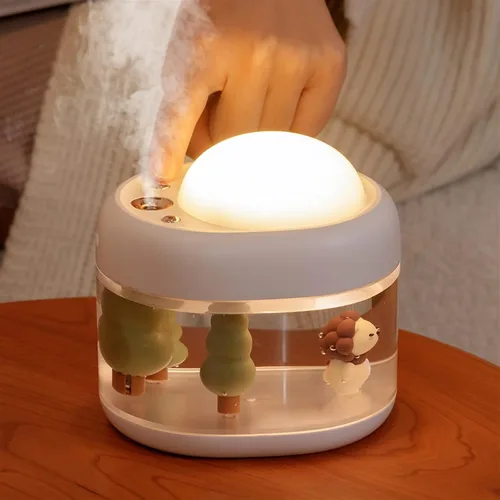 Miniatura 5 de Humidificadores para dormitorio, lámpara de proyección, humidificador de aire inalámbrico, batería de 2000 mAh, proyector recargable, humidificador
