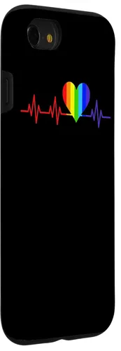 Miniatura 3 de iPhone SE (2020) / 7 / 8 Gay Heartbeat Pride Flag Gift And Queer LGBTQ Rainbow Estuche de regalo