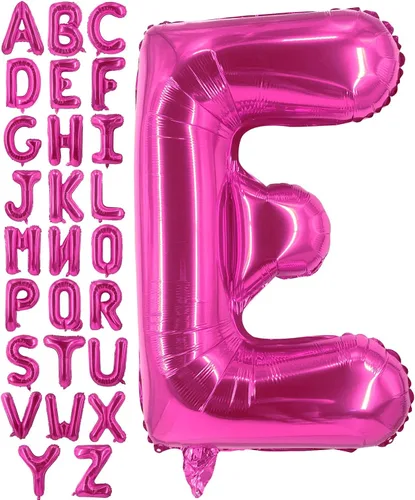 Miniatura 27 de Lovoir Globos grandes de 40 pulgadas de color rosa intenso con la letra H de gran tamaño, globo de helio de aluminio de Mylar para decoración