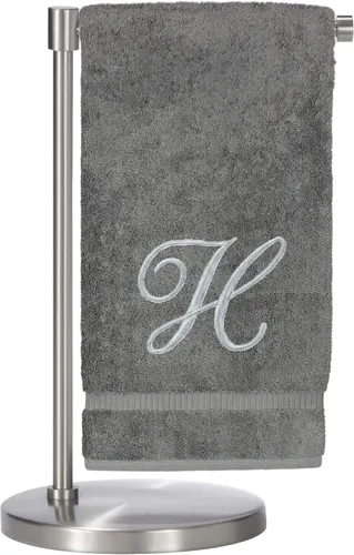 Miniatura 12 de Script R - Toalla de baño con monograma, regalo personalizado, 27 x 54 pulgadas, juego de 1 toalla bordada con texto dorado, 100% algodón turco