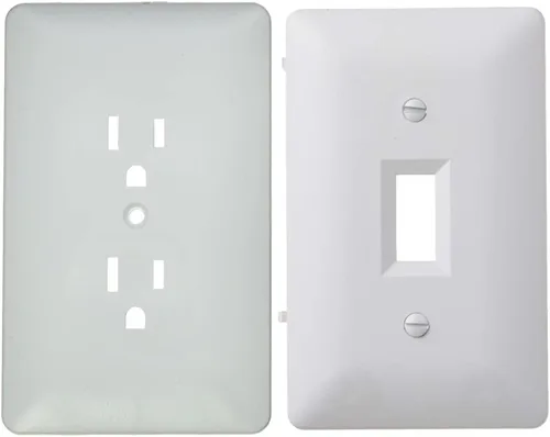 Miniatura 16 de TayMac 4000W Placa de pared para interruptor de palanca única, pintada, blanca, 1 banda