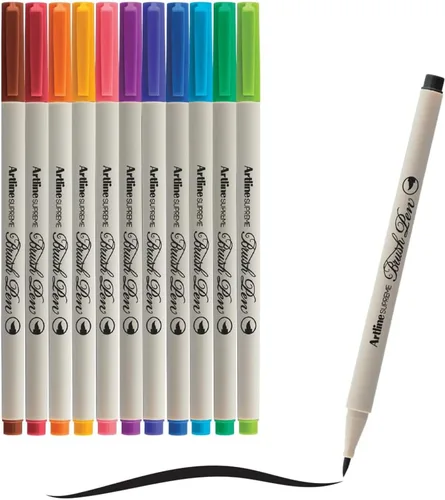 Artline SUPREME EPFS-F, bolígrafos de acuarela para adultos, marcadores de pincel multicolor a base de agua con punta flexible para artistas,