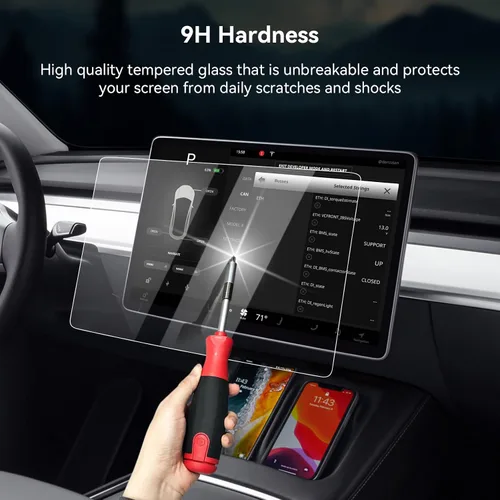 Miniatura 5 de Protector de pantalla para Tesla Model 3/Y, accesorios de 15 pulgadas, protector de pantalla táctil brillante para el modelo Y (2025 ~ 2020)
