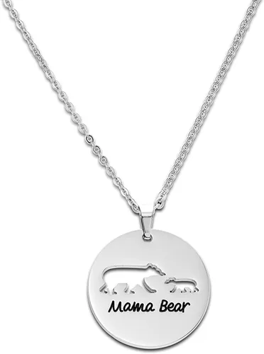 Kivosliviz - Collar de mamá oso y mamá, collar de oso de mamá, para mujer, joyería de regalo para madre, mamá, mamá y mamá