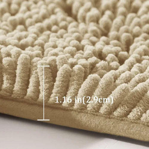 Miniatura 2 de Alfombras de baño de felpilla extrasuaves y absorbentes, antideslizantes, de secado rápido, lavables a máquina, para suelo de baño, bañera y ducha