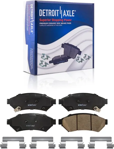 Miniatura 105 de Detroit Axle - Pastillas de Freno Delantero Izquierdo Reemplazo de Pinza de Disco para Dodge Ram 1500 Dakota Mitsubishi Raider - Juego de 3 piezas