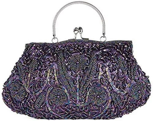 Miniatura 11 de Gets Noble - Bolso de noche con lentejuelas y cuentas para mujer