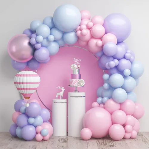 Miniatura 13 de Decoración del día del padre, arco de globos azul marino para el día del padre, kit de guirnalda de globos azules y dorados con corbata para barba