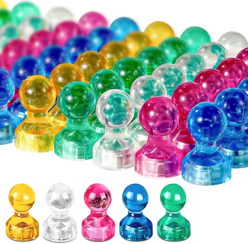 Miniatura 21 de Qualsen Imanes para nevera, 20 imanes para refrigerador, pequeño imán para pizarra blanca, mini imán lindo para refrigerador, casillero, pizarra 10