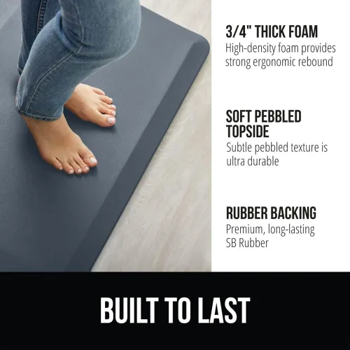 Miniatura 2 de GORILLA GRIP Alfombrillas de Cocina Cómodas y Acolchadas para Piso, Impermeables y Resistentes a las Manchas con Superficie Suave, Tapete Anti Carbón