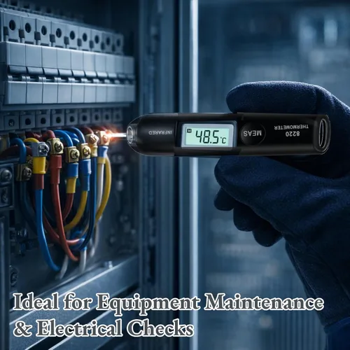 Miniatura 6 de AUNMAS Termómetro infrarrojo digital sin contacto con objetivo, bolígrafo de temperatura de bolsillo con pantalla LCD, medición de temperatura