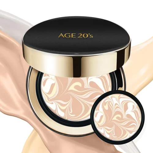 Miniatura 22 de AGE20'S Signature Essence Pact SPF 50+ Paquete de 1 13C PORCELANA Base en crema, acabado luminoso, cobertura natural Base cushion coreana