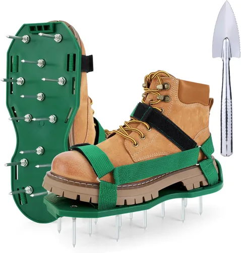 Miniatura 9 de Ohuhu Zapatos Aireadores de Césped para Hierba: Zapatos de Aireación de Instalación Gratuita con Pala de Acero Inoxidable, Sandalias Aireadoras