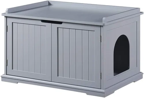 Miniatura 20 de unipaws Muebles Gabinete para Caja de Arena de Gatos, Baño para Gatos, Cubierta de Caja de Arena Oculta, Gabinete para Gato Grande, Cajas de Arena