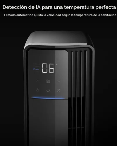 Miniatura 7 de Della 42" Ventilador de torre inteligente, ventilador de enfriamiento ultra silencioso de 23dB con 12 velocidades, oscilación de 90°, flujo de aire