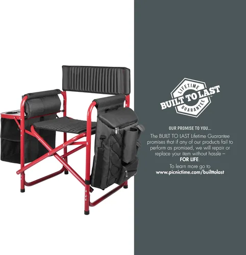 Miniatura 9 de Picnic Time Fusion – Silla plegable, Gris/Rojo Gris oscuro con detalles rojos