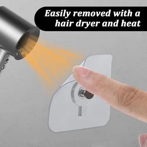 Miniatura 3 de Mabor Ganchos adhesivos sin taladro, 6 piezas de colgadores de fotos de plástico sin uñas, colgadores de pared sin clavos, colgador de foamboard