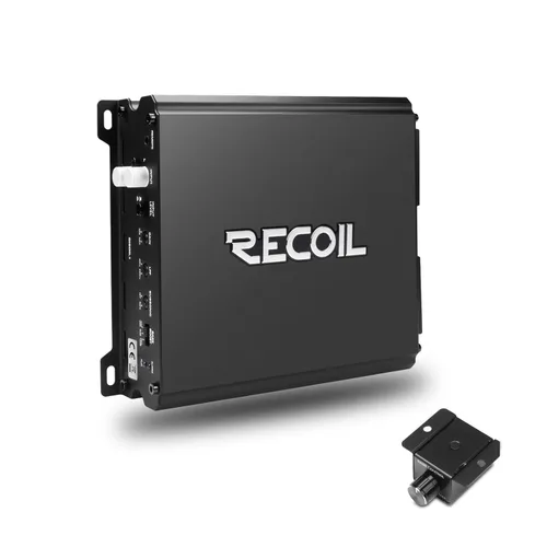 RECOIL DI600.1 amplificador de audio para auto mono-block de clase D, potencia máxima de 1200 vatios, 2/4 ohmios estables, fuente de alimentación