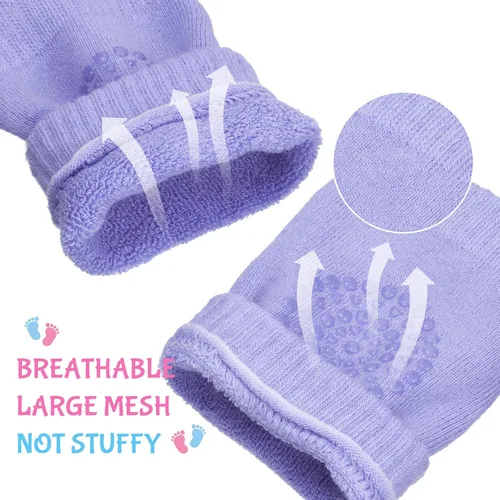 Miniatura 6 de 8 pares de rodilleras antideslizantes unisex para bebés para aprender a gatear calcetines para bebés