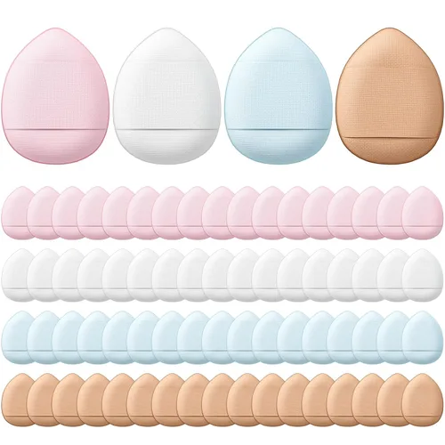 Miniatura 9 de Gerrii 72 piezas de mini soplo de polvo, esponja de maquillaje de dedos, esponja suave para maquillaje, maquillaje para base, polvo facial, ajuste
