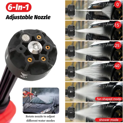 Miniatura 4 de Lavadora a presión inalámbrica para batería Milwaukee M18, Lavadora de energía portátil inalámbrica 1000PSI, Lavadora a presión manual para coche