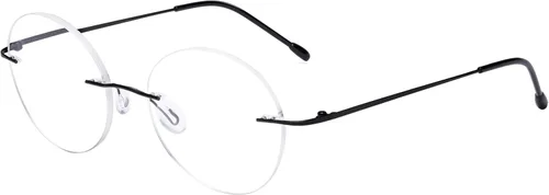 Miniatura 9 de Eyekepper Paquete de 3 lentes de lectura redondos de metal sin montura para mujeres y hombres, lectores circulares sin marco (azul/rojo/púrpura) +