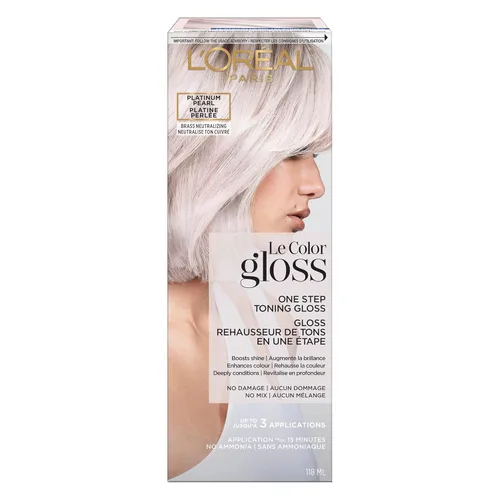 Miniatura 11 de L'Oreal Paris Le Color One Step Toning Hair Gloss, Castaño Frío, 4 onzas Fresco Morena