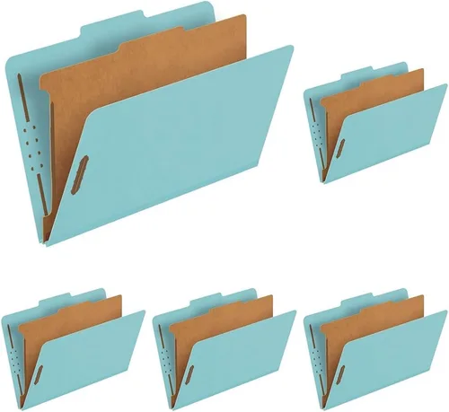 Miniatura 8 de Pendaflex Carpetas de archivos de clasificación recicladas, 1 divisor, sujetadores incrustados de 2 pulgadas, corte de 2/5 pestañas, tamaño legal