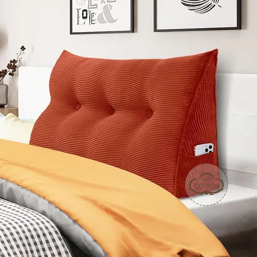 Miniatura 38 de WOWMAX - Almohada triangular para cabecero; almohada en forma de cuña para cabecero; almohada grande de refuerzo para cama, almohada
